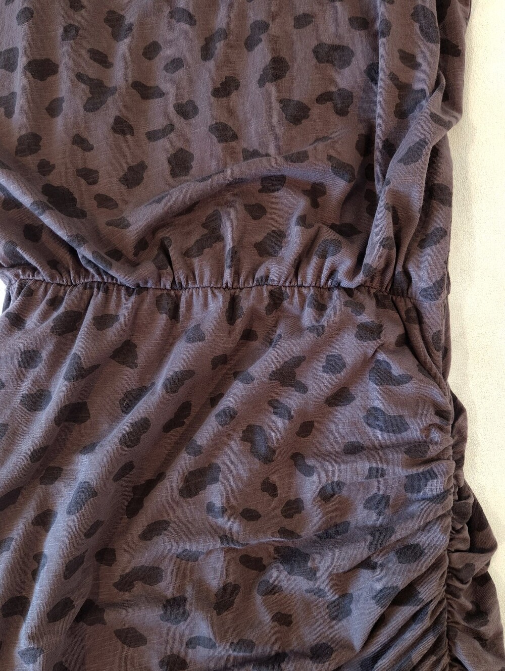 Sundry Leopard Ruched Tank Dress Size 1 / Small Racerback - Picture 4 of 6